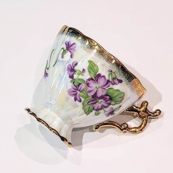 Shafford VTG pearlescent tea cup and Saucer. - Picture 3 of 9